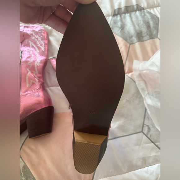 Pink Shiny Cowboy Boots - Picture 3 of 3